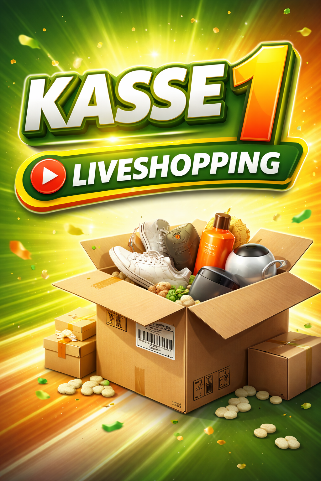 Kasse 1. 20 Retouren Pakete